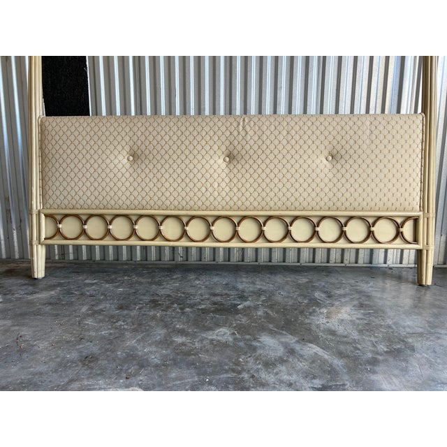 Wood King Upholstered Headboard and Footboard For Sale - Image 7 of 12