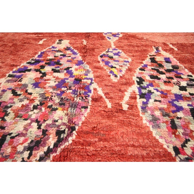 Berber Tribes of Morocco Vintage Berber Moroccan Rug - 4'00 x6'00 For Sale - Image 4 of 6