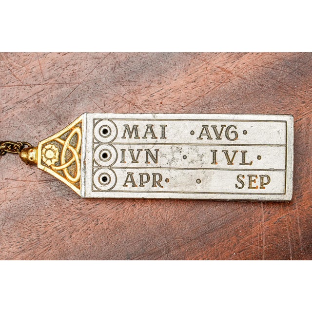 1970s Fascinating Vintage Reproduction Saxon Pocket Sundial Pocket Watch Paperweight Antique Timepiece Art For Sale - Image 5 of 10