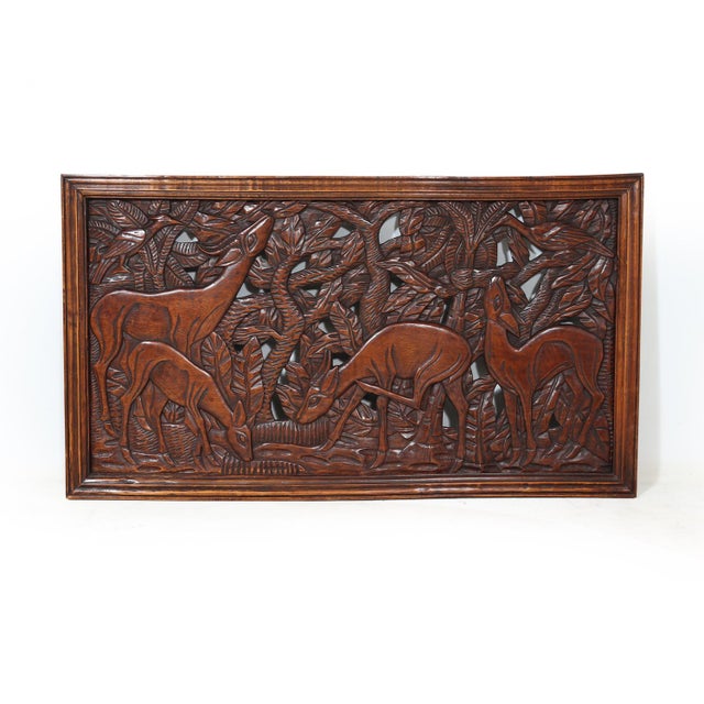 Art Deco French Oak Pierced Carving Wall Panel, 1925 For Sale - Image 15 of 15