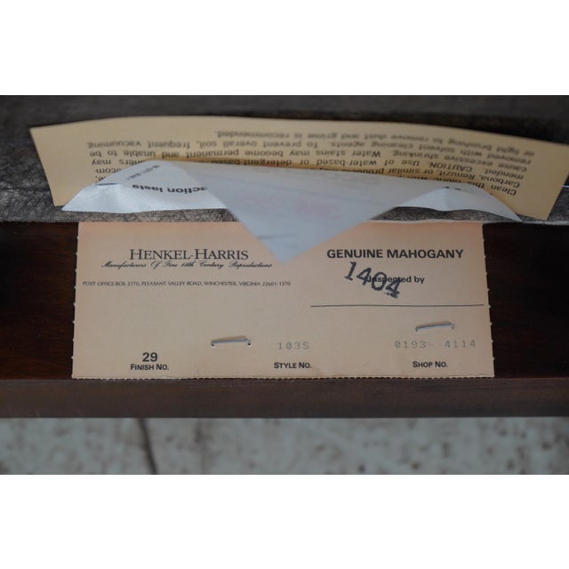 Set of 8 Henkel Harris Mahogany Dining Room Chairs For Sale - Image 12 of 12