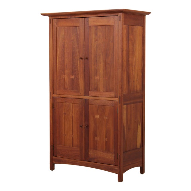 Stickley Cherry 4 Door Cherry Tv Armoire For Sale