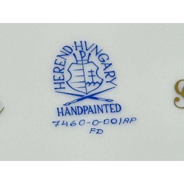 Herend Hungary Porcelain Apponyi Pink Bowl, 1980s For Sale - Image 4 of 6