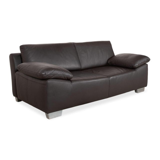 Modern Bentley Two-Seater Sofa in Brown Leather from Ewald Schillig For Sale - Image 3 of 16