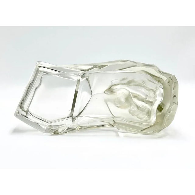 1930s Art Deco Glass Polar Bear Ashtray attributed to Karel Zentner for Glasswork Libochovice, 1930s For Sale - Image 5 of 9