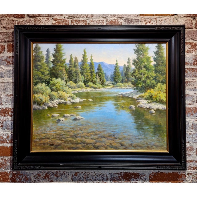 David Chapple - Impressive Yosemite Landscape -California Impressionist Oil Painting Oil painting on board -signed board...