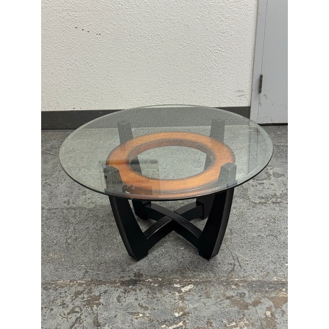 Bassett Mirror Company Elation Round Coffee Table For Sale In San Francisco - Image 6 of 12