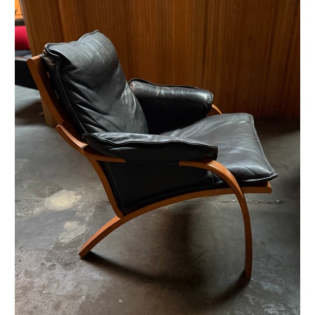 Danish Armchairs in Beech Wood and Leather from Mogens Hansen, 1970s, Set of 2 For Sale - Image 4 of 7