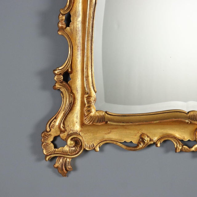 Carved and Gilded Rococo Style Mirror For Sale - Image 6 of 11