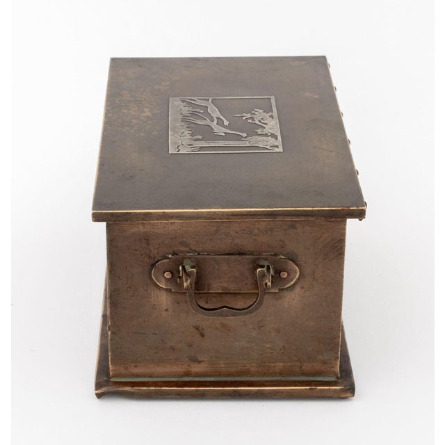 Smith Metal Arts Co. Sterling Silver and Bronze Casket For Sale In New York - Image 6 of 9