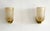 Large Italian Art Deco Style Murano Glass and Brass Wall Lights, 1990s, Set of 2 For Sale - Image 4 of 17