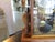 1960s Beautiful Vintage Wood Ansonia Reproduction Tear Drop Clock 8 Day Wind Painted Glass on Door Works For Sale - Image 5 of 15