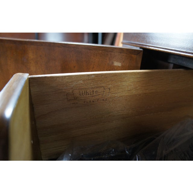 1970s White Furniture Italian Provincial Neoclassical Style Walnut Buffet Sideboard For Sale - Image 12 of 13