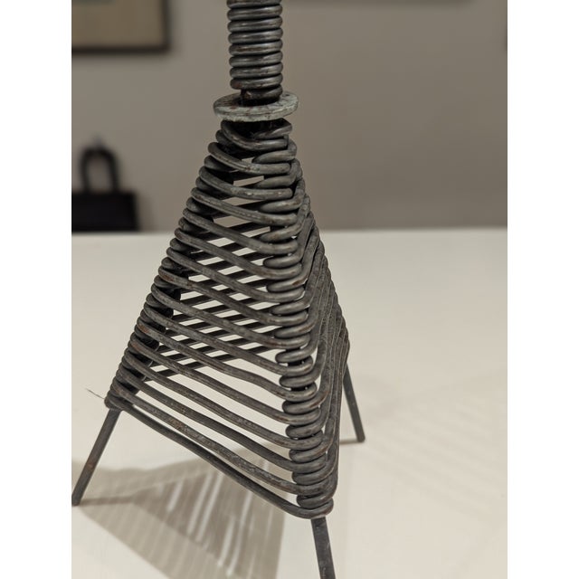 Karl Howard Steel Candlestick Holder For Sale In San Francisco - Image 6 of 8