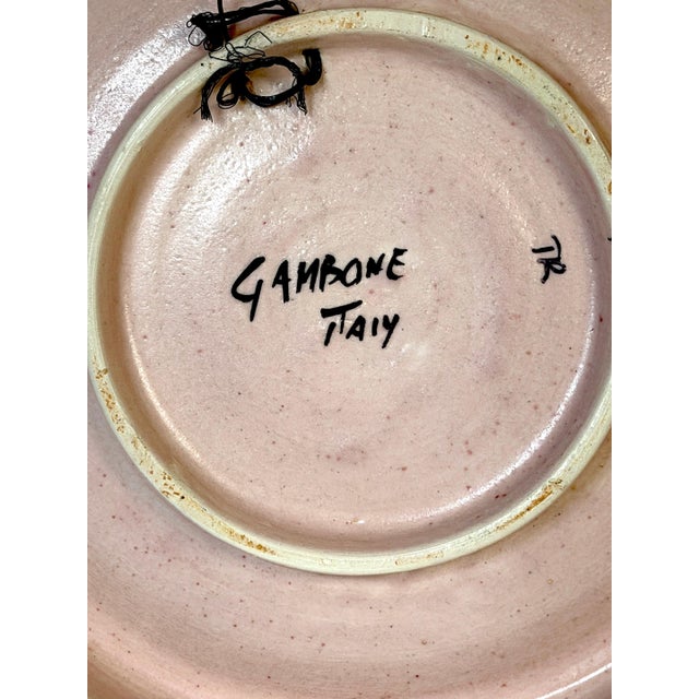 Guido Gambone Monumental Abstract Studio Pottery Bowl/ Charger, Italy For Sale In West Palm - Image 6 of 14