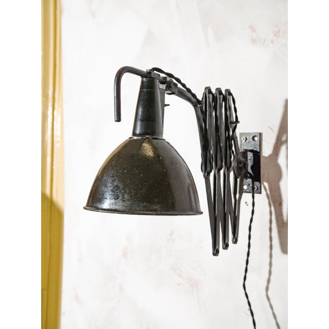 Scissor Wall Lamp by Wilhelm Bader Wagenfeld, 1930s For Sale - Image 4 of 13