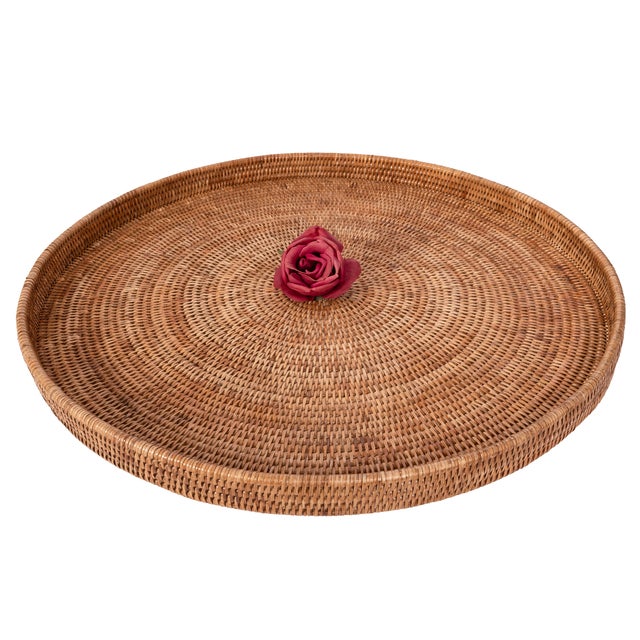 Our round rattan serving and ottoman trays will instantly add a gorgeous touch to any room of your home. Adding this tray...