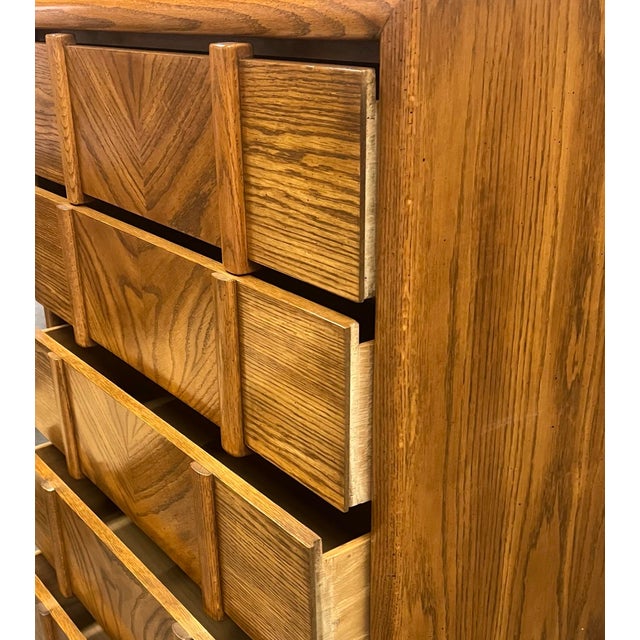 1970s Vintage Lane Highboy Post Modern Organic Brutalist Style For Sale - Image 5 of 12