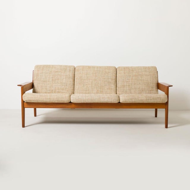 Komfort Mid-Century Modern Teak 3-Seater Sofa by Arne Wahl Iversen for Komfort, Denmark, 1960s For Sale - Image 4 of 12