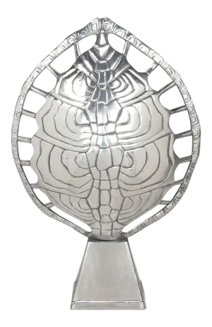 Arthur Court Polished Aluminum Tortoise Shell Lamp
