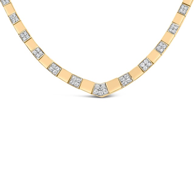 Discover the epitome of elegance with this 14K yellow gold necklace, masterfully crafted to grace your neckline with...