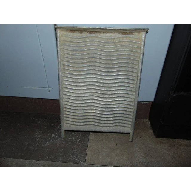Industrial Art Deco Aluminum Washboard For Sale - Image 3 of 6