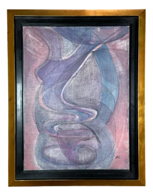 Abstract Face, 1981, Oil on Canvas, Framed