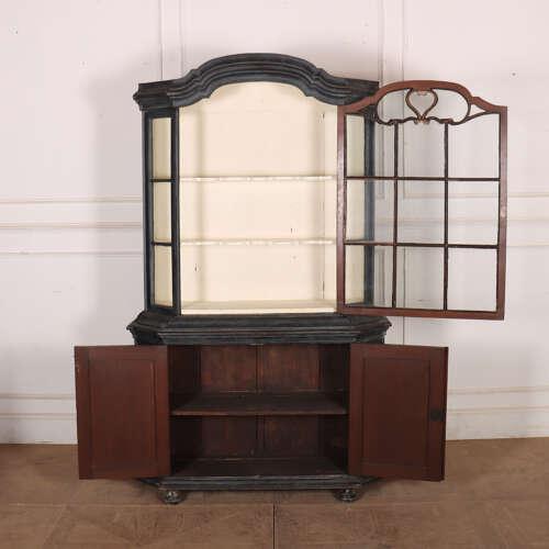 Dutch Painted Vitrine in Pine For Sale - Image 9 of 11