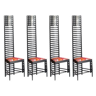 292 Chairs by Charles Rennie Mackintosh for Cassina, Italy, 1990s, Set of 4 For Sale