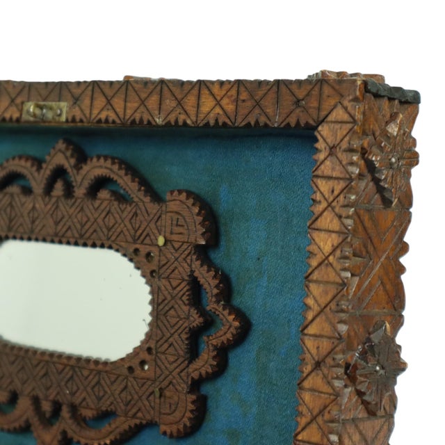 Brown Vintage Wooden Sewing Box, 1928 For Sale - Image 8 of 12