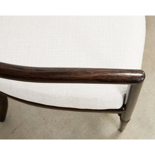 Set of Four Barbara Barry Rattan Script Dining Chairs For Sale - Image 17 of 18