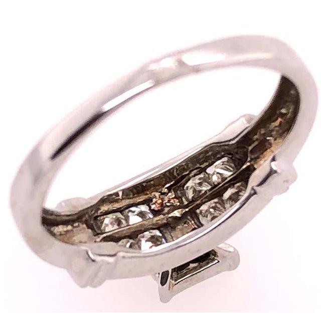 Metal 14 Karat White Gold Contemporary Ring 1.00 Total Diamond Weight For Sale - Image 7 of 9