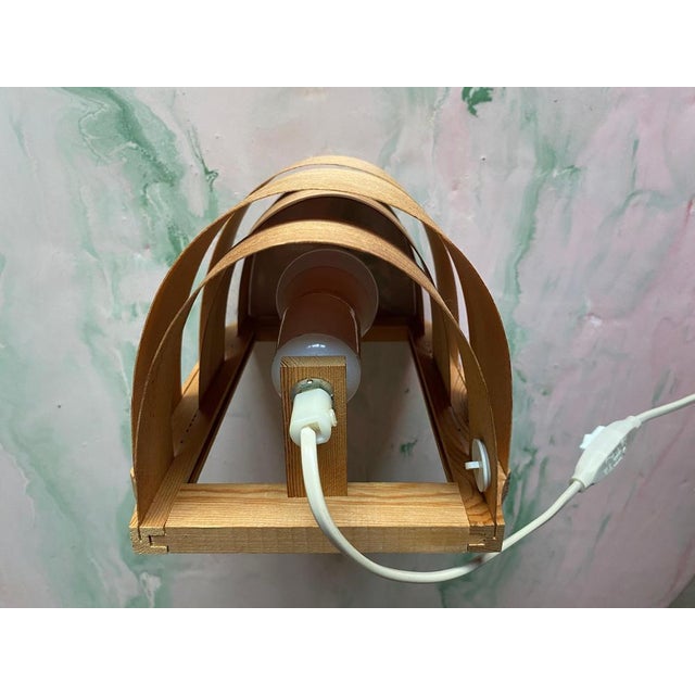 Mid-Century Modern Pine Veneer Wall Lamp by Translandia, Denmark, 1960s For Sale - Image 9 of 15