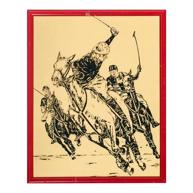 Three Polo Players Charging For Sale