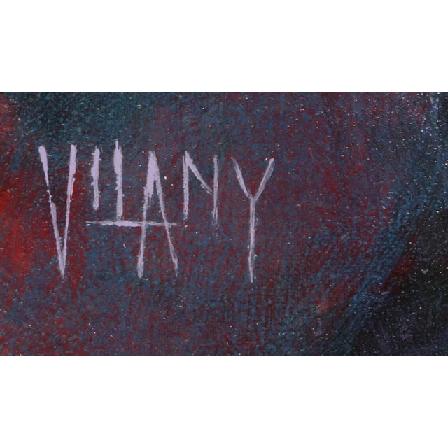 Two Flowers Vilany Spanish Oil on Canvas, signed l.l. Size: 30 in. x 40 in. (76.2 cm x 101.6 cm)