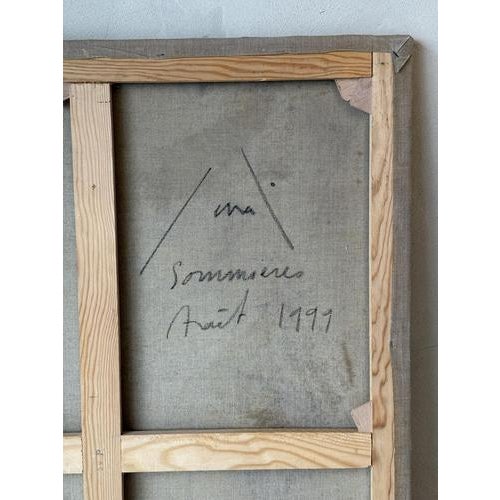 Brown Georges Ferrato, Abstract Composition 3, Acrylic on Canvas For Sale - Image 8 of 9