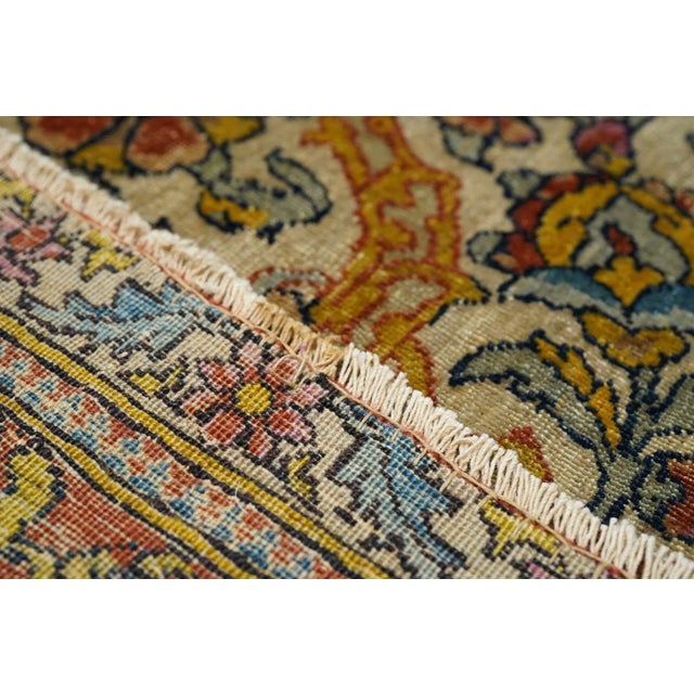 Textile Antique Persian Tehran Rug 4'5'' X 6'10'' For Sale - Image 7 of 8