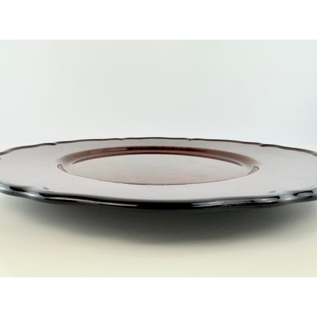Paint Vintage Mikasa Japan Faux Burl Lacquer Serving Tray & Plates – Set of 7 For Sale - Image 7 of 12