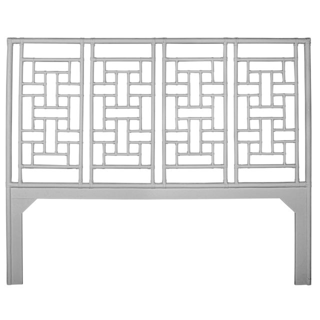 Coastal Ohana Platform Bed King, Light Gray For Sale - Image 3 of 7