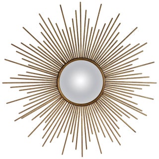 Sunburst Convex Mirror For Sale