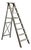 Vintage Folding Ladder in Grey For Sale