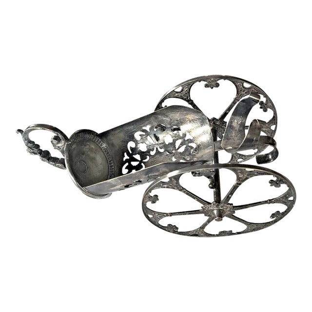 Late 19th Century Bottle Holder Trolley in Silver Metal, Germany Wmf For Sale