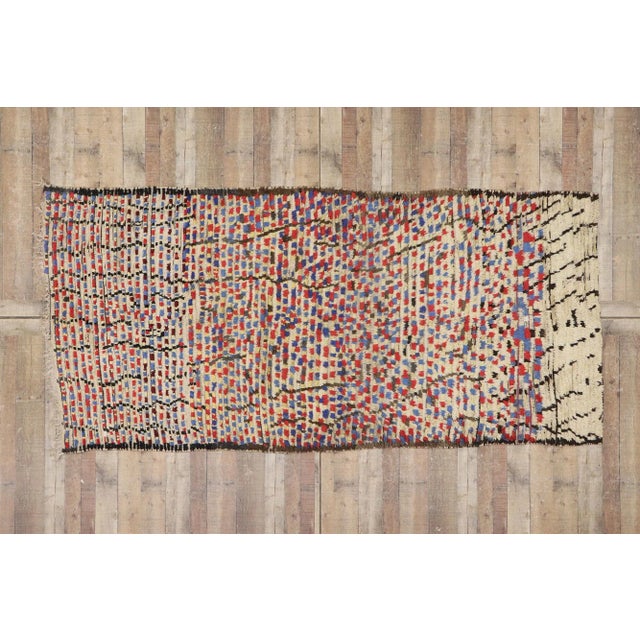 Vintage Berber Moroccan Azilal Rug - 04'11 X 10'00 For Sale - Image 9 of 10