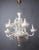 An impressive venetian chandelier made of murano glass, made in a combination of white opal glass and clear glass with...