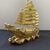 Cabin Late 19th Century Gilt Bronze Dragon Boat Statue, Treasure Ship Figure, 1.3kg For Sale - Image 3 of 5