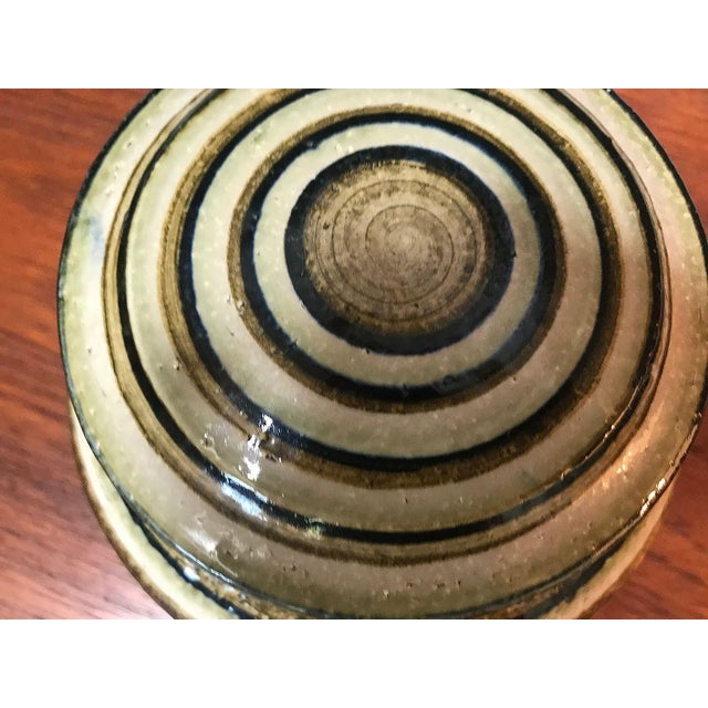 Beige Ceramic Art Pot with Lid from Søholm Stoneware, 1960s For Sale - Image 8 of 11