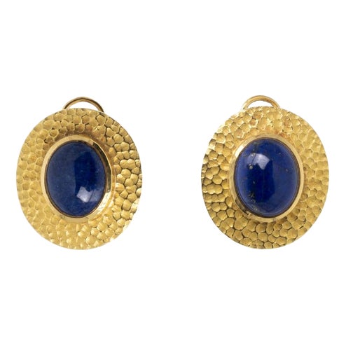 Earrings in 19.2 Karat Gold and Lapis Lazuli from Joais, Set of 2 For Sale