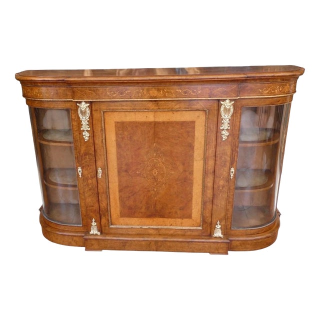 Antique Regency Walnut Credenza Bookcase from Gillows, 1820 For Sale