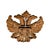 Late 20th Century Shield Double Headed Eagle Hand Carved Wood With Sword Plaque Vintage Coat Arms For Sale - Image 4 of 6