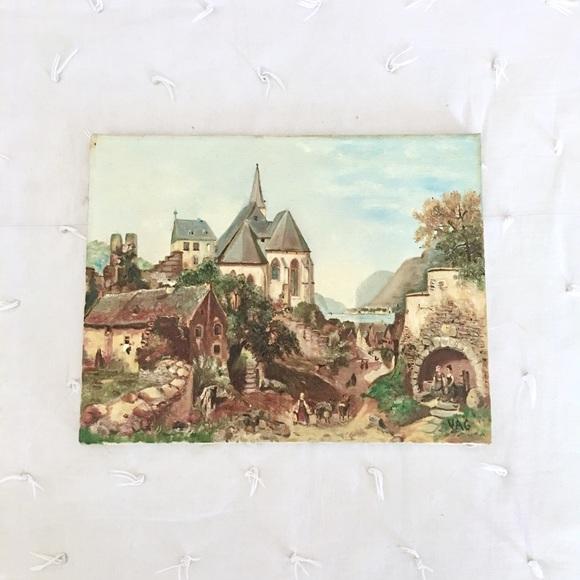 20th Century German Pastoral Oil Canvas Painting For Sale - Image 4 of 4